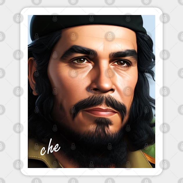 Realistic Portrait of Che Guevara Magnet by MtWoodson